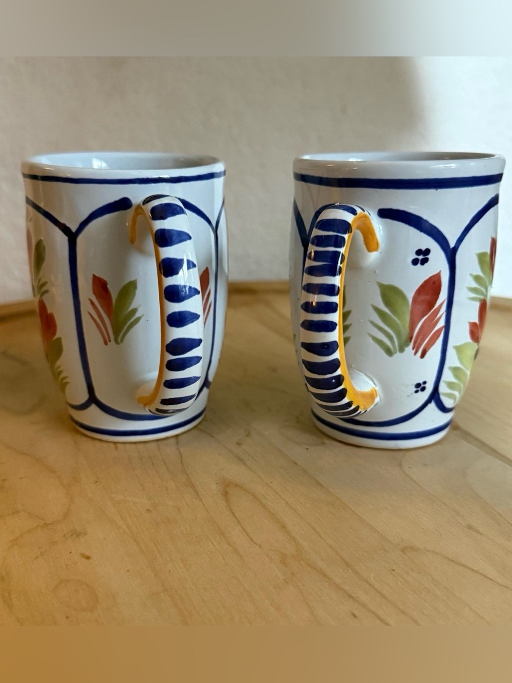 Vintage Henriot Quimper Pottery Breton Folk Art Mugs from Brittany, France - Picture 2 of 7